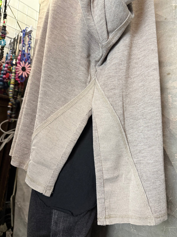 25690 Knit Mock Neck Top-Khaki