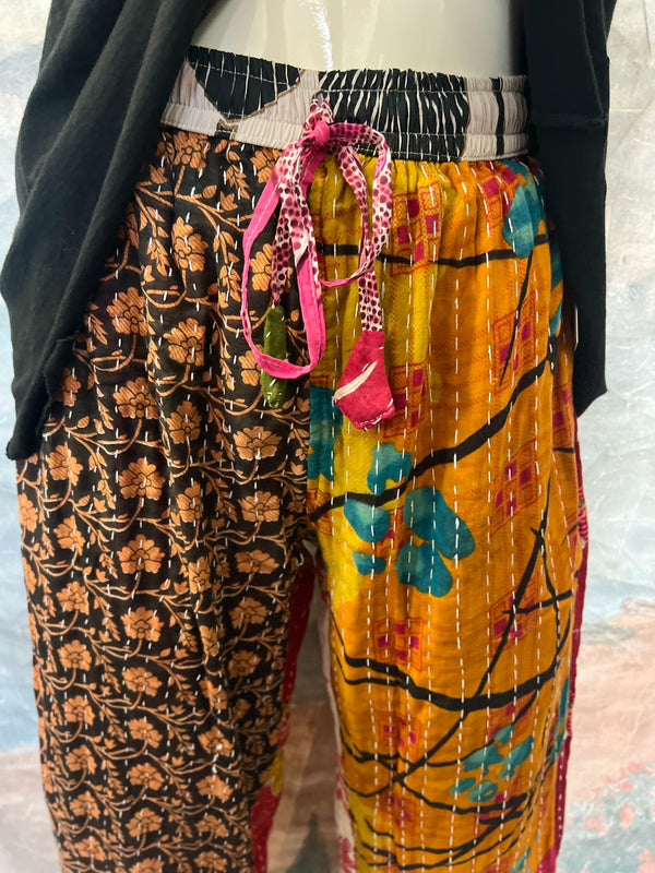 1586KT OOAK Cotton Kantha Pant-3
