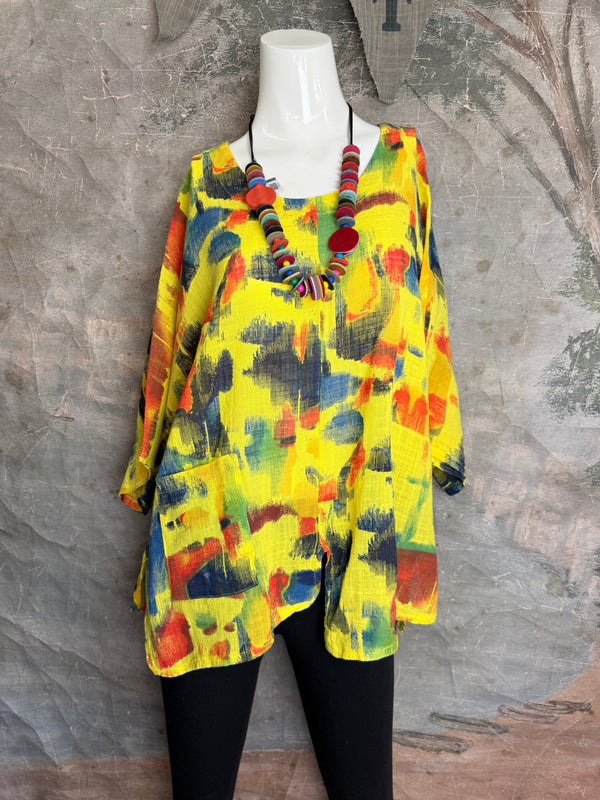 Z6653 Painters Top-Lemon