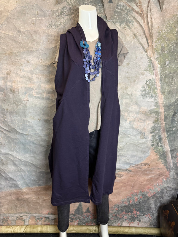 2626AU Zip Hoodie Vest-Purple