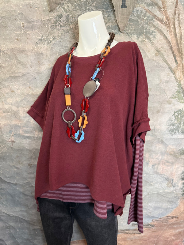 8300-3061 Pullover Vest Topper-Red Indigo