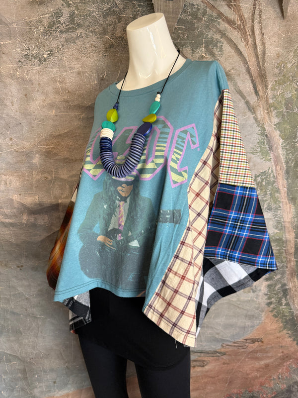 5576 Flannel Band Tees-Mix 2