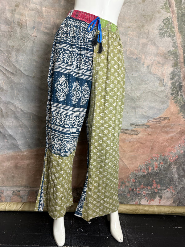 2007W Wide Leg Kantha Pants-Mix 2