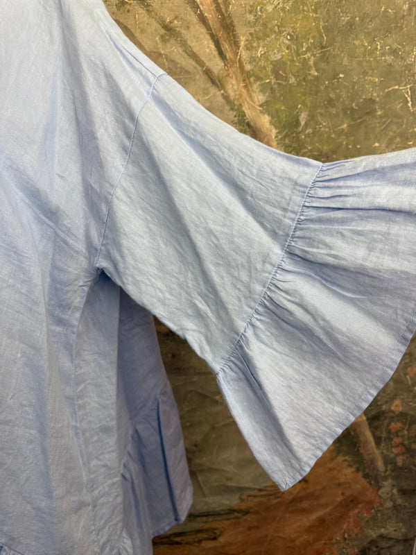 MP-HLT651 Baby Doll Top-Kentucky Blue