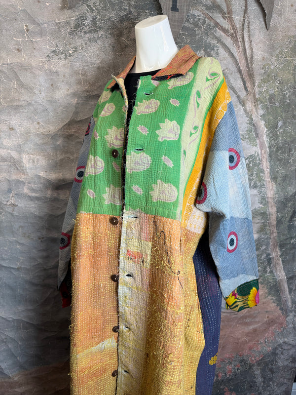 JG-183 Kantha Sunrise Coat-MIX 6