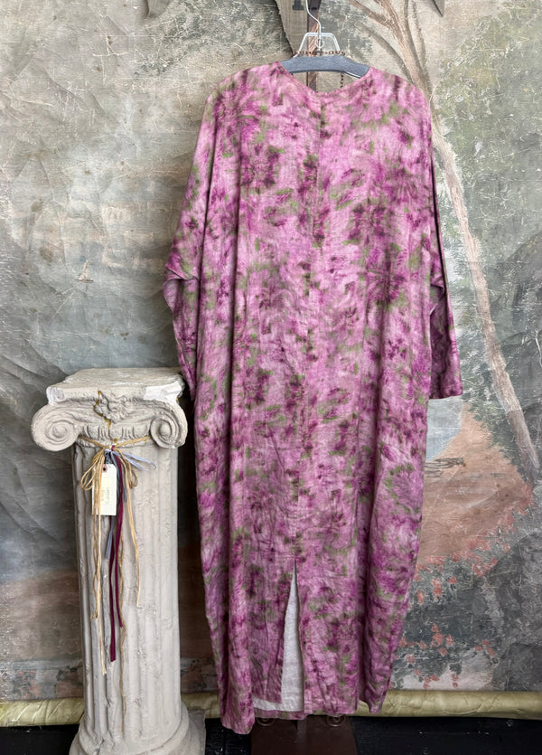 DYM625232 L/Sleeve Maxi Dress-Purple Combo
