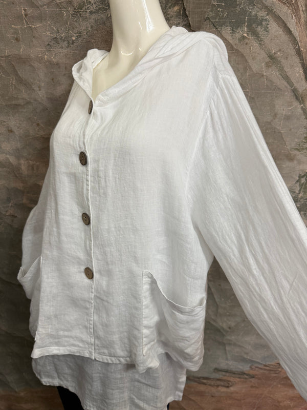 92112-62 Hoodie Jacket-White