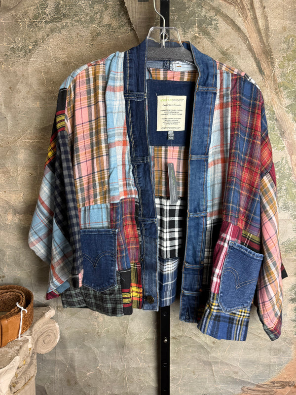 5573 Lodge Flannel Cardigan-Mix B