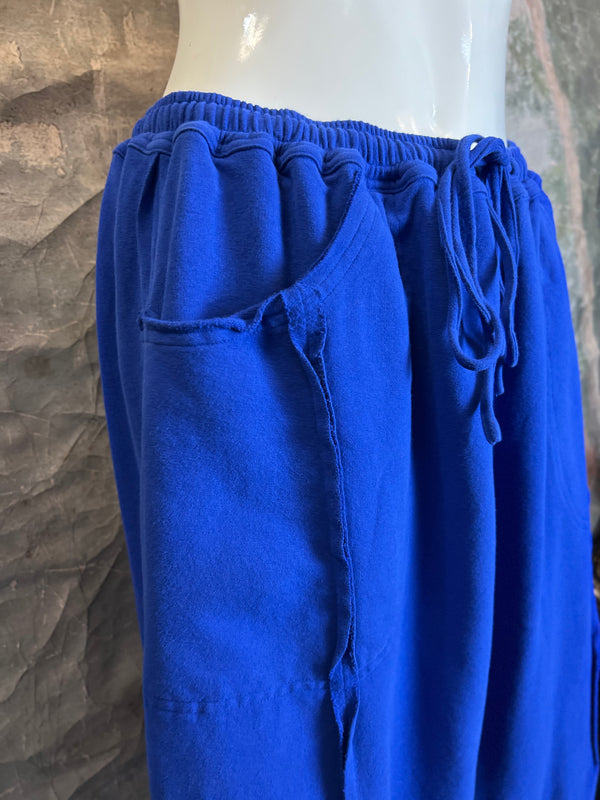 CB1373 Fleece Detail Pant-Blue