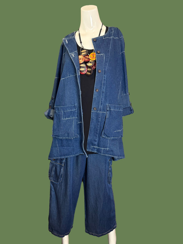 30135N15 Denim Cargo Pant