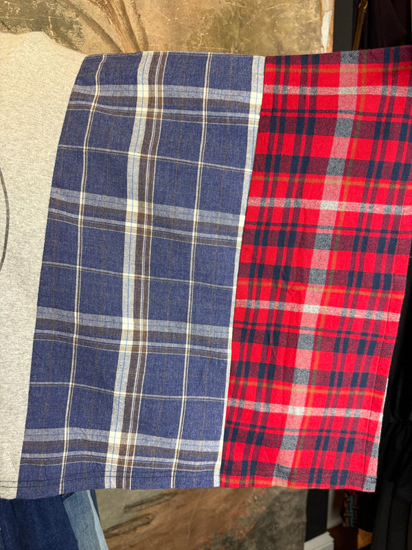 5576 Flannel Band Tee Topper-F