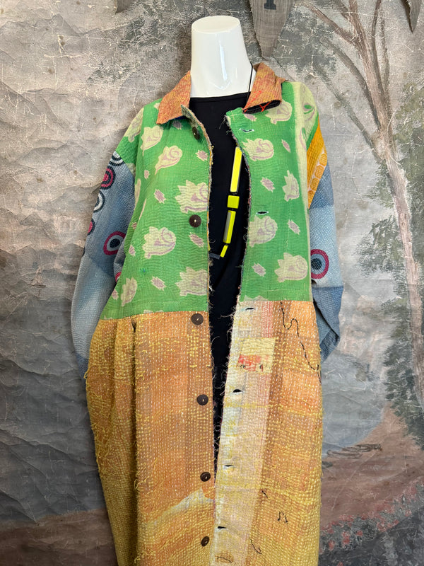 JG-183 Kantha Sunrise Coat-MIX 6