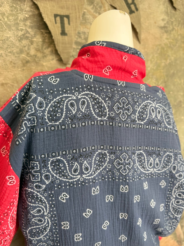 5756 Bandana Mix Cardigan