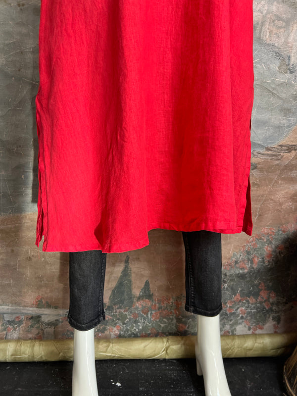 HLD1081 Cowlneck Long Dress-Red
