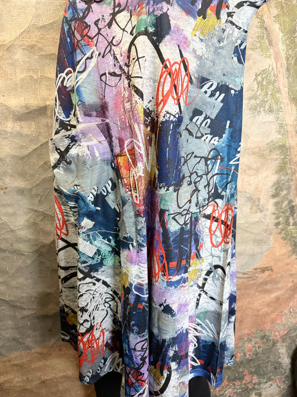 D543F Cowl Neck ASYM Dress-Grape Jam