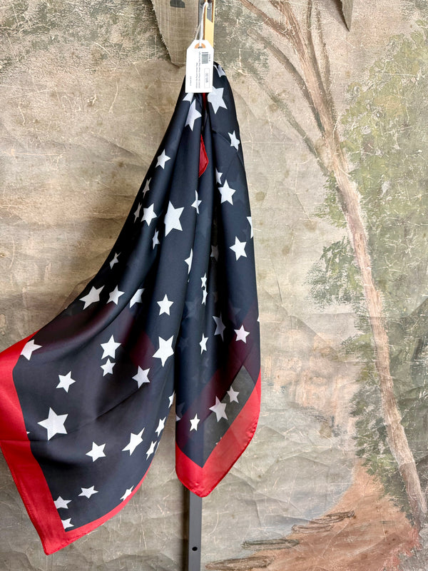 000A43 Silk Rayon Artisan Rags-USA Stars at night