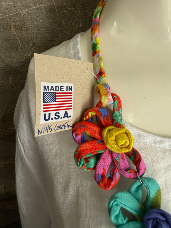 26N145 Coneflower Combo Necklace-A Spring Mix