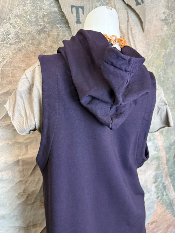 2626AU Zip Hoodie Vest-Purple