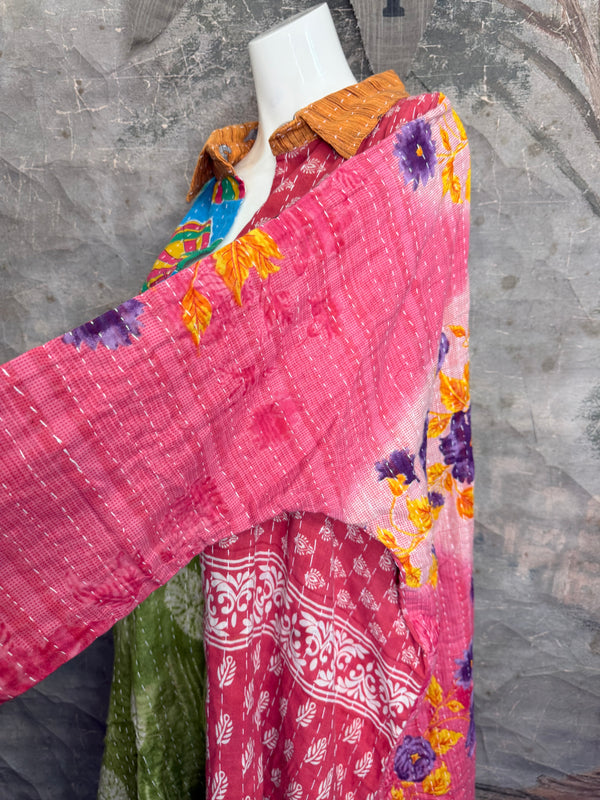 1013w Long Kurta Shirt Dress-Susan