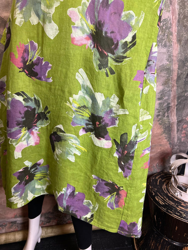 91877-52 Artful Bloom Dress-Kiwi