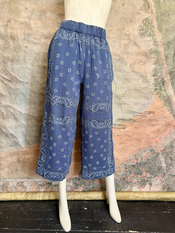 5791 Bandana Crop Pant-Navy