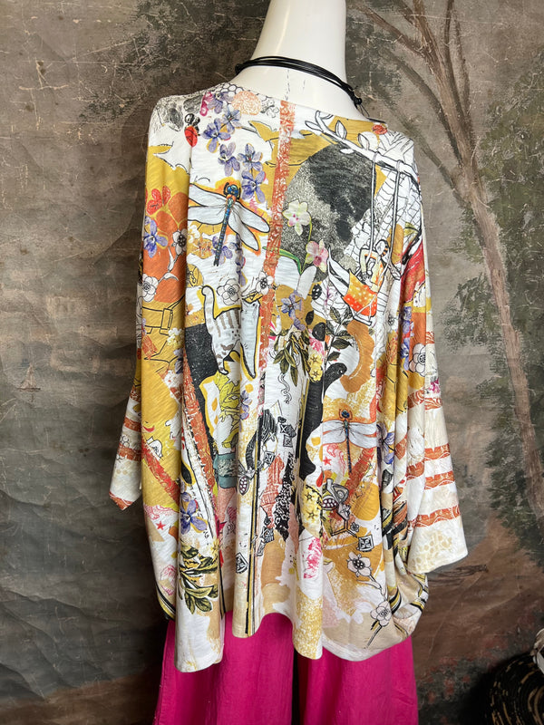 T1369K White Knit Whimsy Top-Marisols Garden