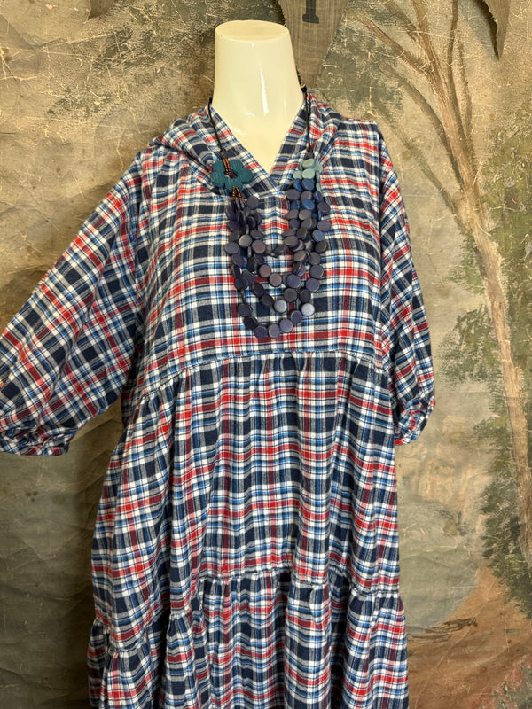 5428 Plaid Babydoll Tunic