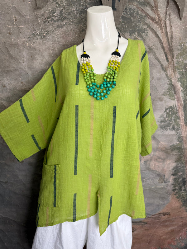 6653S Stripe Top-KIWI