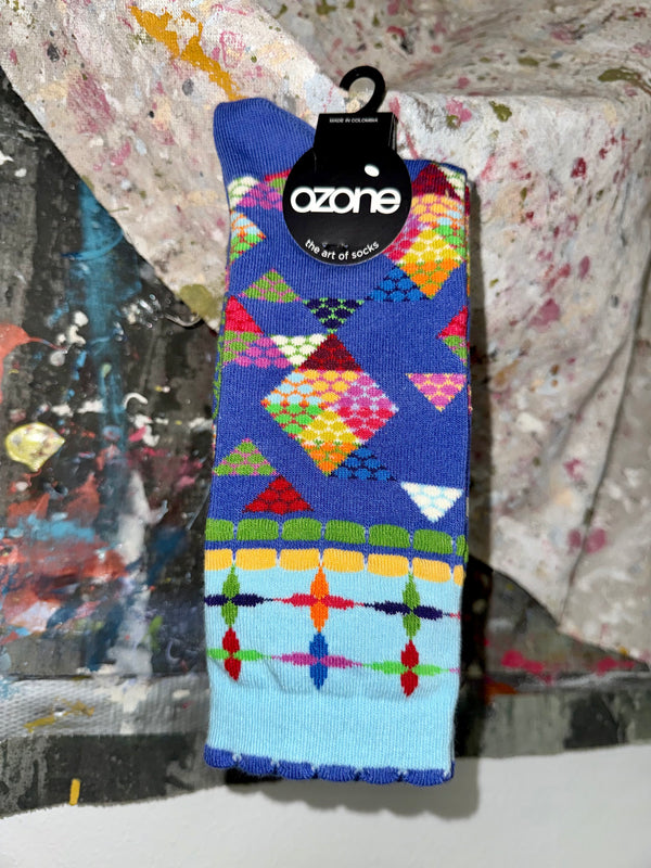 WW13 American Quilt Socks-violet hues