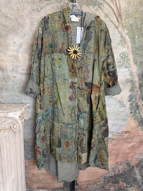 PL-345J Patchwork Artprint Duster