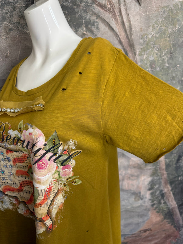 ARB Celebrate W/Chic USA Tshirt-Mustard