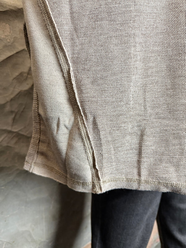 25690 Knit Mock Neck Top-Khaki