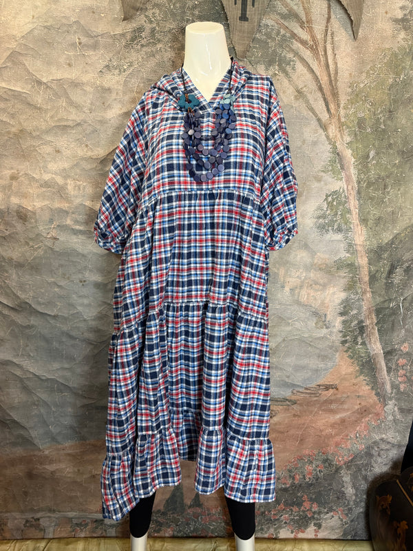 5428 Plaid Babydoll Tunic