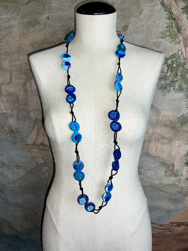 N377 Cat Eyes Necklace-B / Blue’s