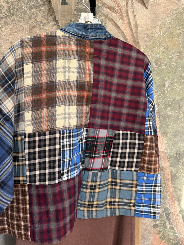 5573 Lodge Flannel Cardigan-Mix D