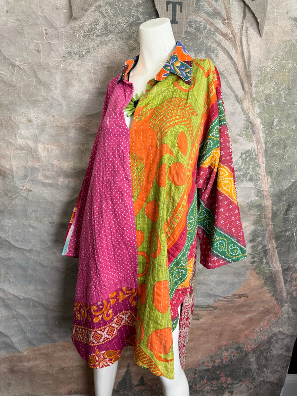 1013w Long Kurta Shirt Dress-Suzie Q