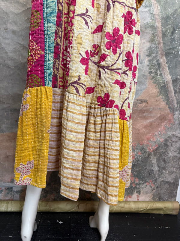 1027w Kantha Arts Tiered Dress-Mix 5