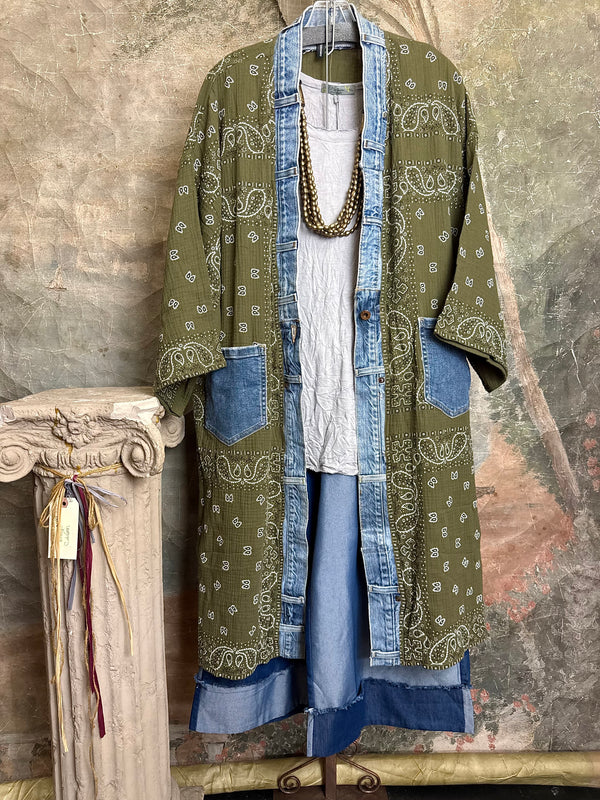 5783 Bandana Long Cardigan
