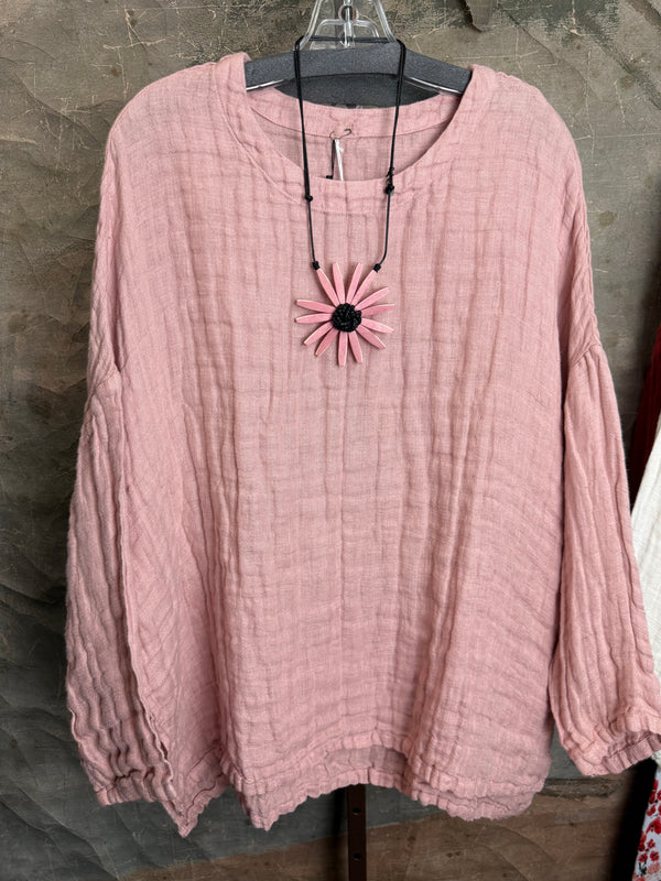 PW8815 We The Free Pucker Tunic-Blush Pink