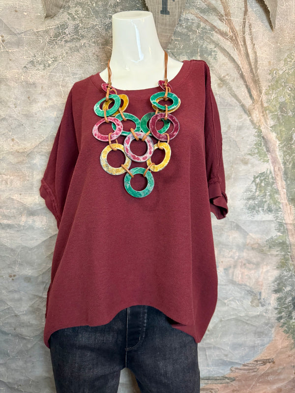 8300-3061 Pullover Vest Topper-Red Indigo