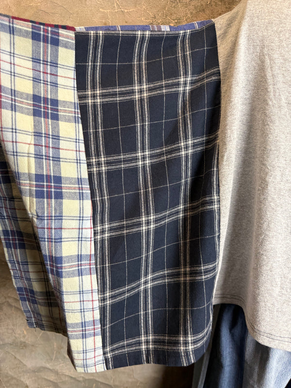 5576 Flannel Band Tee Topper-F