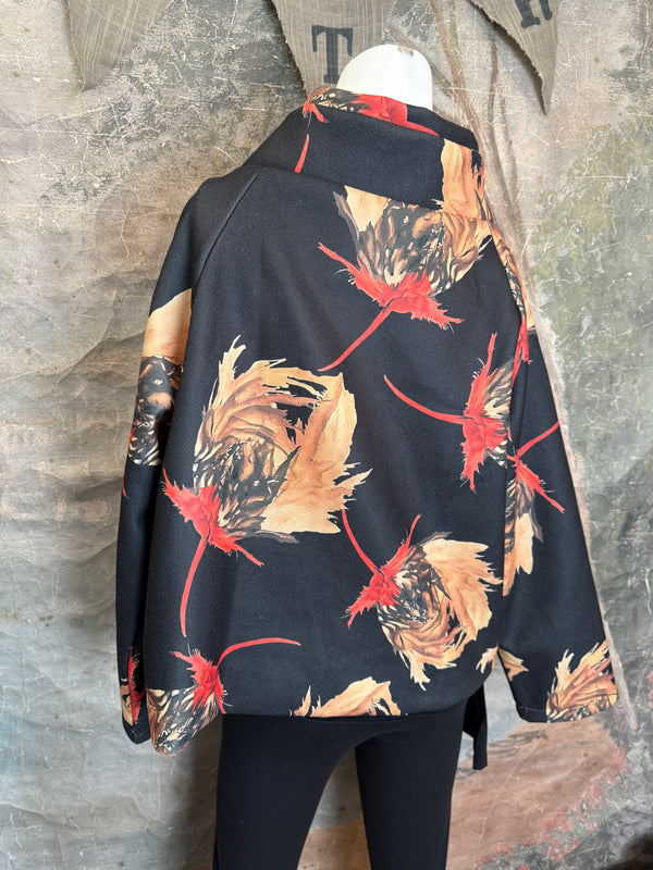 91813 Asym Floral Cropped JTK-BLACK