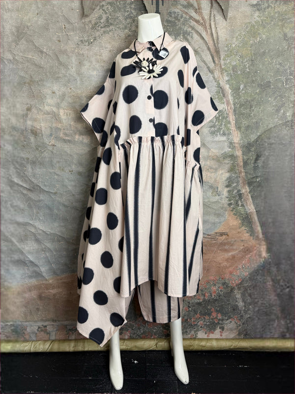 B746 Cleo Dress-Stone