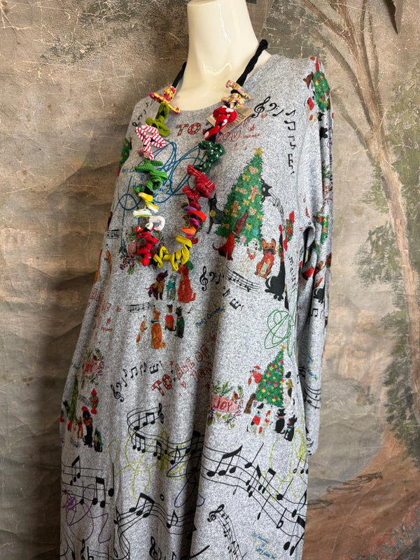 D387 Woofmas Carol A-line Dress