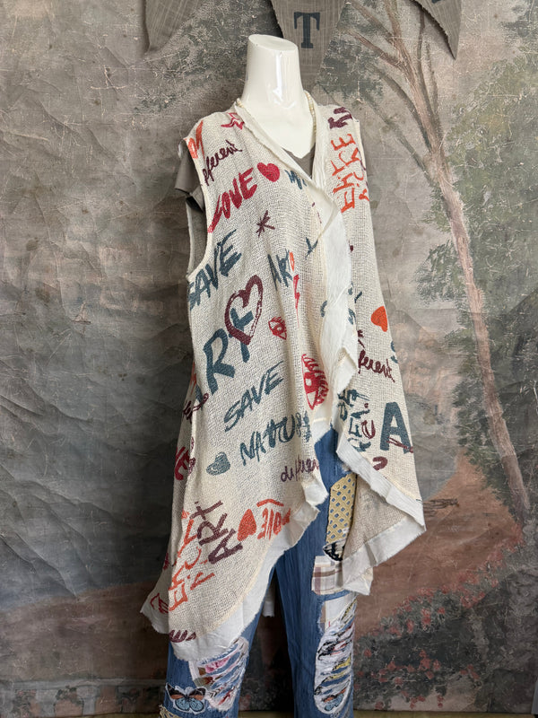 PL-G04J Graffiti Mesh Net Vest