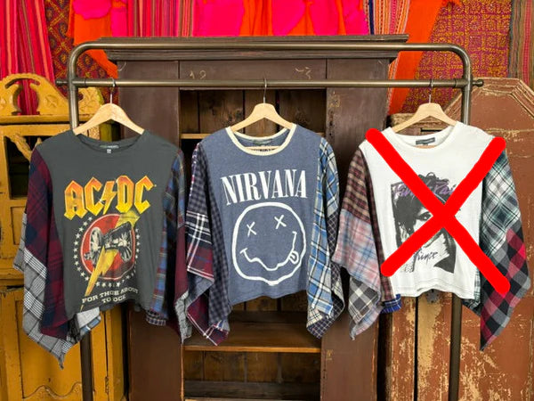 5576 Flannel Band Tees-Mix 2