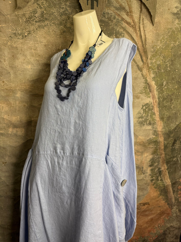 MP-HLD1066 Lagenlook Dress-Kentucky Blue