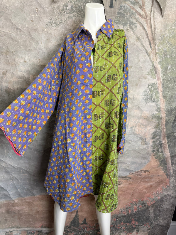 1013w Long Kurta Shirt Dress-Marley