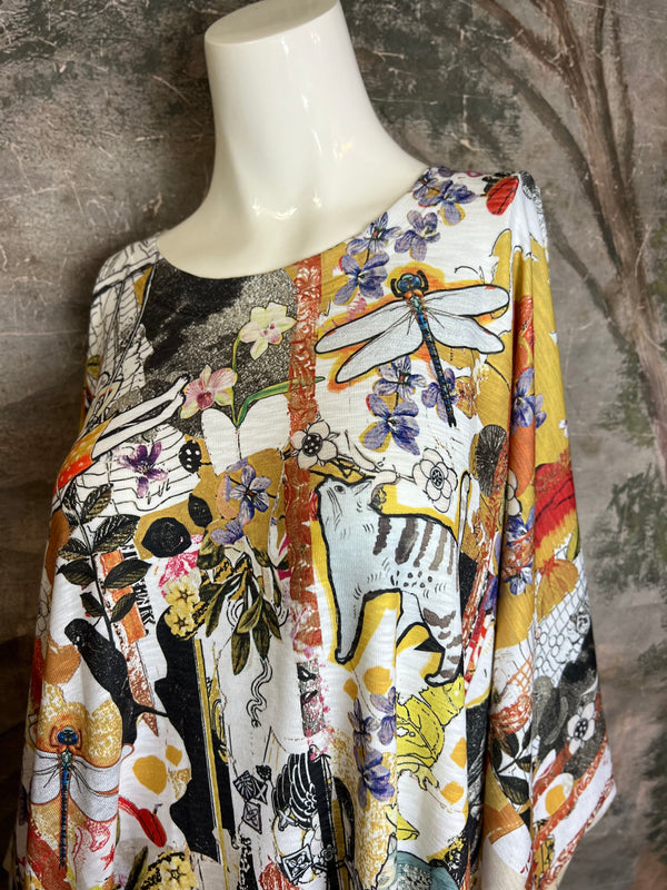 T1369K White Knit Whimsy Top-Marisols Garden