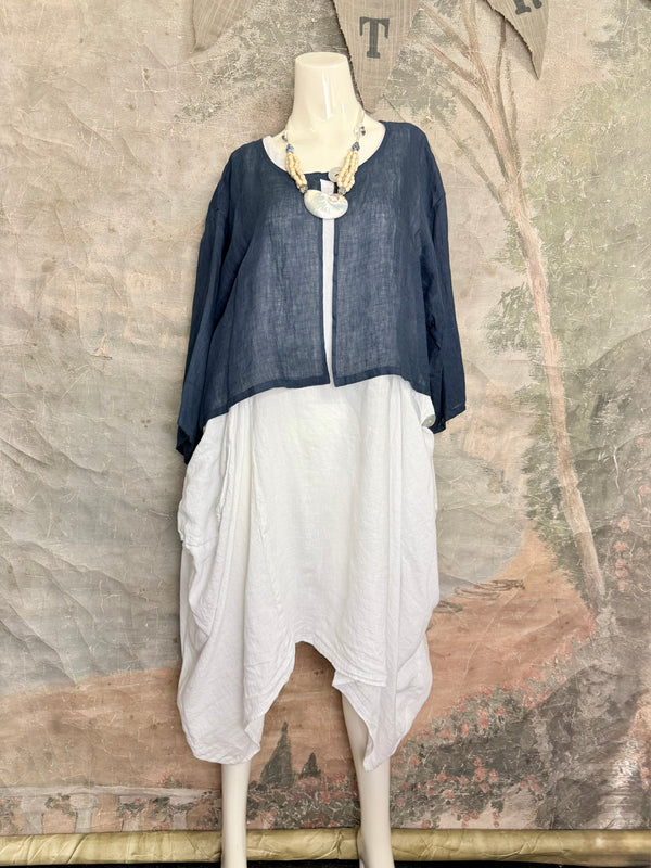 MP-MT348 Bolero With Button-Navy